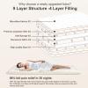 Premium Foam Japanese Futon Floor Mattress Queen Size 60"x 80",100% High Density Foam Comfortable Floor Mattress,3.2" Thicken Foldable Sleeping Pad,Dormitory Tatami Mat,for Adult and Kids(White) view 2