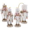 4pcs Wooden Nutcracker Figurines Christmas Decor for Xmas Party Tables view 1