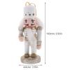 4pcs Wooden Nutcracker Figurines Christmas Decor for Xmas Party Tables view 3