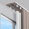 Bcofo Double Curtain Track Ceiling Mounted Heavy Duty Curtain Track System Silent Sliding Double Rail for Bedroom Living Room Hospital Easy Install(Gold,2.7m(8.6ft)) view 1