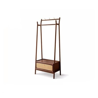 ZCSO Corner Coat Rack Bedroom Clothes Rack Floor-Standing Simple Wooden Storage Rack Multi-Functional Coat Rack Nordic Furniture Standing Coat Rack