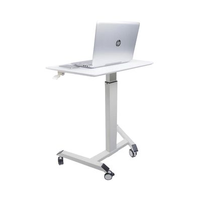 Donext Standing Desk, Standing Desk Adjustable Height, Standing Desk with Wheels, Ergonomic Home Office Computer Workstation, White