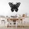 Metal Butterfly Wall Decor, Metal Butterfly Wall Art, Butterfly Metal Wall Decor, Butterfly Wall Decor, Flowers Wall Art Decor, Butterfly Wall Art, Metal Wall Art, Home Decor (Silver, 39"x32" | 100x82cm) view 3