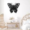 Metal Butterfly Wall Decor, Metal Butterfly Wall Art, Butterfly Metal Wall Decor, Butterfly Wall Decor, Flowers Wall Art Decor, Butterfly Wall Art, Metal Wall Art, Home Decor (Silver, 39"x32" | 100x82cm) view 4