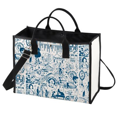 BWWKTOP Singer Tote Bag Singer Album Gifts Song Lyrics Shoulder Bag Singer Merchandise (fearless BG)