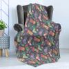 Ambesonne Christmas Throw Blanket, Colorful Xmas Stockings with Stars Pine Tree Leaves and Present Boxes, Flannel Fleece Accent Piece Soft Couch Cover for Adults, 50" x 70", Mustard and Multicolor view 3