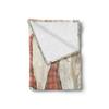 Ambesonne Christmas Throw Blanket, Gnomes with Plaid Hats Print Whimsical Xmas Elves Santa's Helpers, Flannel Fleece Accent Piece Soft Couch Cover for Adults, 50" x 60", Blue Brown Burnt Sienna view 2