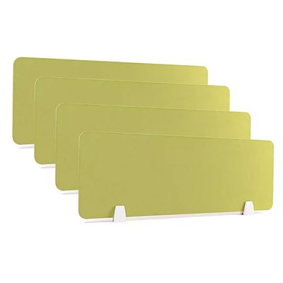 Rygcrud 4 Pieces Desk Divider, Freestanding Desktop Partition with Support Feet, 18mm Thick Table Privacy Panel Screen Visual Distractions for Office, School(Green,120x30cm)