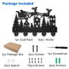 MAYJOYDIY Christmas Sleigh Key Hook Forest Elk Santa Claus Key Hangers for Wall 11.87.9inch 5 Alloy Hooks Decorative Gifts Entryway Kitchen Bathroom Storage view 3