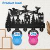 MAYJOYDIY Christmas Sleigh Key Hook Forest Elk Santa Claus Key Hangers for Wall 11.87.9inch 5 Alloy Hooks Decorative Gifts Entryway Kitchen Bathroom Storage view 4
