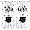 TKUYO Coffee Kitchen Curtains, Rustic Vintage Coffee Theme Latte Cappuccino Cafe Beans Brown Blackout Farmhouse Country Window Treatments Drapery for Living Room Bedroom Dining Room, 84"x63" Inch view 2
