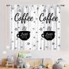 TKUYO Coffee Kitchen Curtains, Rustic Vintage Coffee Theme Latte Cappuccino Cafe Beans Brown Blackout Farmhouse Country Window Treatments Drapery for Living Room Bedroom Dining Room, 84"x63" Inch view 3