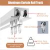 Vibeo Ultra-Thin Recessed Invisible Curtain Track Ceiling Mount, Aluminum Curtain Rail for Room Separation, Straight Track Curtains with Valance(Black,1.0m(3.3ft)) view 3