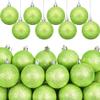 12 Pcs Lime Green Ball Ornaments 2.4 Inch Christmas Shatterproof Tree Decorations Glittering Plastic Hanging Ball Ornaments for Xmas Tree Home Holiday Party Decor view 1