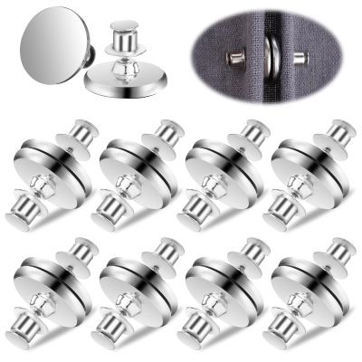 Gjinxi 10 Pairs Magnetic Curtain Clips, Curtain Weights Magnets with Back Tack, Magnetic Holder Buckle Closer for Drapery, Prevent Lights from Leaking for Home Bedroom Office Curtain Draperies