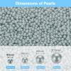 uxcell 5000Pcs Faux Pearl for Vase Filler, 4mm No Hole ABS Round Pearls for Crafting, Jewelry Making, Vase Filler, Cosmetic Boxes, DIY Parts, Table Scatter, Home Decoration, Silver Grey view 2