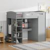 CKLMMC Unique Twin Size Loft Bed, Multifunctional Loft Bed with Desk, Wardrobes, 4 Drawers and 4 Shelves for Kids Teen Adults (Gray#1) view 1