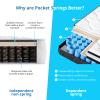 Skyday Queen Mattress, 12 Inch Cooling Queen Size Mattresses in A Box, Gel Memory Foam Hybrid Mattress for Motion Isolation, Pressure Relief,Medium Firm, Breathable, CertiPUR-US, 80"x 60"x10",Grey view 3