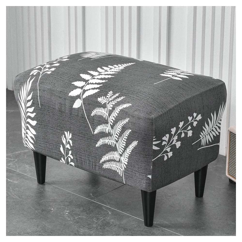 ZYANLING Stretch Ottoman Cover Ottoman Cover Slipcovers Rectangle Footstool Cover Printed Footstool Cover Ottoman Footrest Covers Rectangular Storage Stool Cover