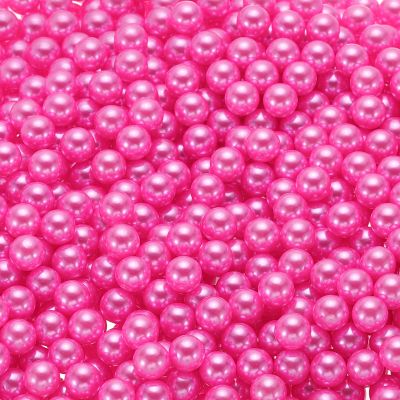 uxcell 1000Pcs Faux Pearl for Vase Filler, 8mm No Hole ABS Round Pearls for Crafting, Jewelry Making, Vase Filler, Cosmetic Boxes, DIY Parts, Table Scatter, Home Decoration, Deep Pink