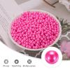 uxcell 1000Pcs Faux Pearl for Vase Filler, 8mm No Hole ABS Round Pearls for Crafting, Jewelry Making, Vase Filler, Cosmetic Boxes, DIY Parts, Table Scatter, Home Decoration, Deep Pink view 3