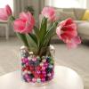 uxcell 1000Pcs Faux Pearl for Vase Filler, 8mm No Hole ABS Round Pearls for Crafting, Jewelry Making, Vase Filler, Cosmetic Boxes, DIY Parts, Table Scatter, Home Decoration, Deep Pink view 4