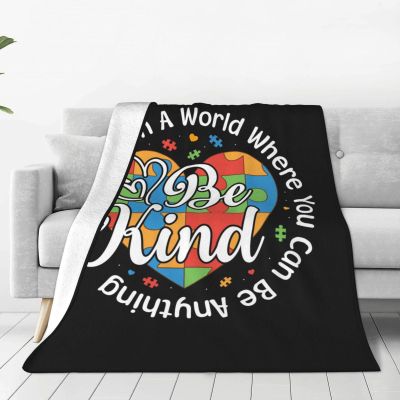 Autism Awareness Month Blanket Soft Lightweight Throw for Bedding Room Travel Office Decor 50"x40"