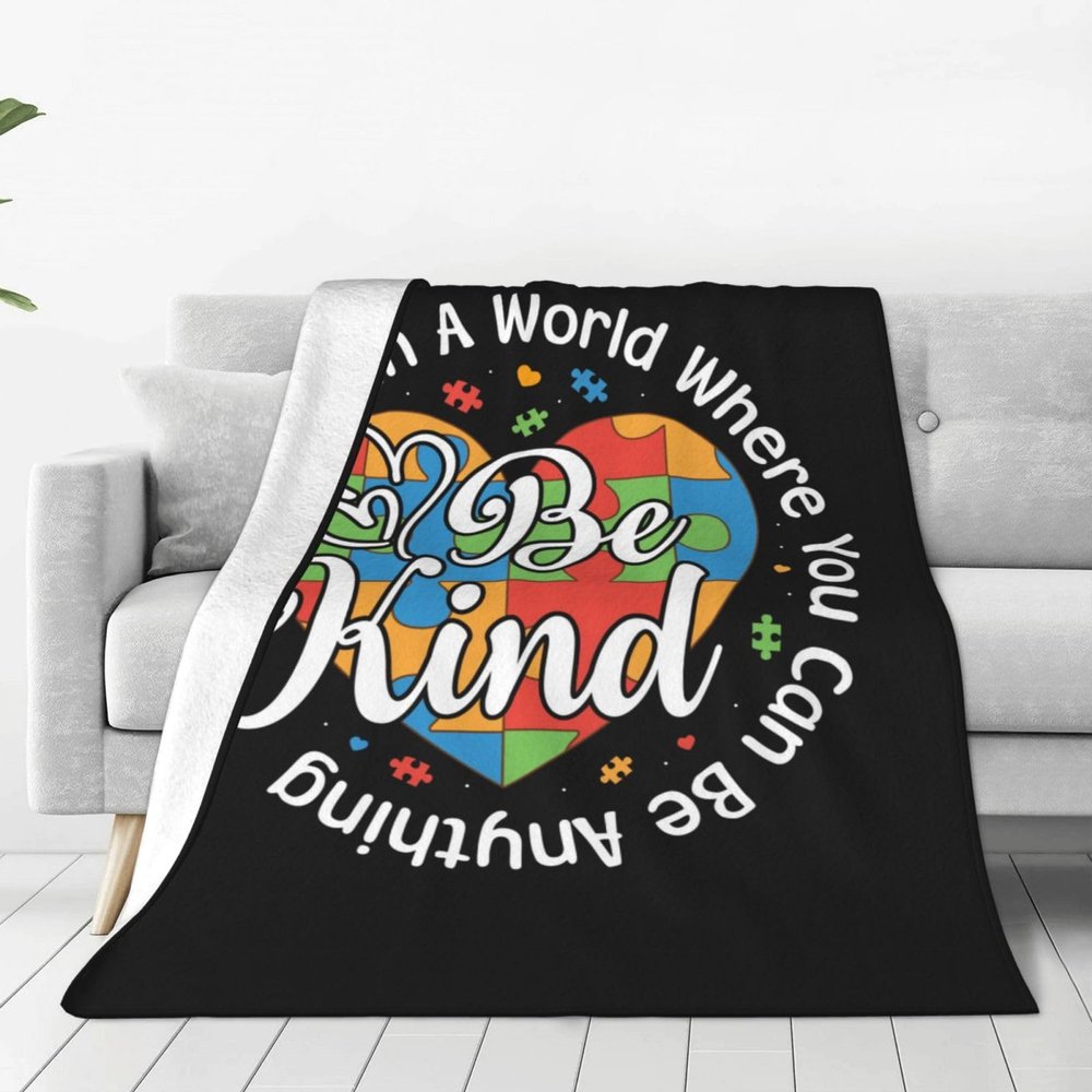 Autism Awareness Month Blanket Soft Lightweight Throw for Bedding Room Travel Office Decor 50"x40"
