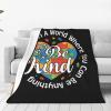 Autism Awareness Month Blanket Soft Lightweight Throw for Bedding Room Travel Office Decor 50"x40" view 1
