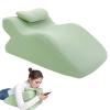 GZYLCH Ergonomic Prone Position Pillow, Triangle Back Cushion, Reading Pillow Backrest, Reading Wedge Pillow for Headboard, Back & Neck Pain Relief Incline Cushion, Removable Washable (Green) view 1