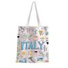 BLUPARK Italy Tote Bag Italy Travel Souvenir Gift Italy Travel Canvas Shoulder Bag Travel Lover Gift Italian Summer Shopping Bag (canvas, Italy Tote) view 4