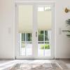 Berissa Blackout Door Blinds,Top Down Bottom Up Cellular Shades for French Door Window,1" Honeycomb Fabric Thermal Insulated Privacy for Indoor Windows,Front Back Doors,Beige. 24.5" W x 64" H view 2