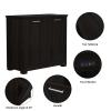 YGIPT Wooden Tilt Out Trash Cabinet,Hidden Trash Can Cabinet 20 Gallon Double Garbage Cabinet for Kitchen,Living Room&Bathroom Pure Espresso Finish view 3