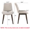 JESONVID Monte Dining Chair Set of 2, Modern Kitchen Dining Room Chairs, Upholstered Dining Accent Armless Side Chairs in Faux Leather Cushion Seat & Sturdy Wooden Legs(Walnut Silvery Gray) view 2