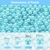 uxcell 1000Pcs Faux Pearl for Vase Filler, 8mm No Hole ABS Round Pearls for Crafting, Jewelry Making, Vase Filler, Cosmetic Boxes, DIY Parts, Table Scatter, Home Decoration, Cyan Blue view 2