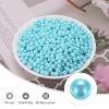 uxcell 1000Pcs Faux Pearl for Vase Filler, 8mm No Hole ABS Round Pearls for Crafting, Jewelry Making, Vase Filler, Cosmetic Boxes, DIY Parts, Table Scatter, Home Decoration, Cyan Blue view 3