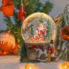 Taman Christmas Snow Globe, Santa with Gifts,White Horse,Nutcracker Musical with Swirling Glitter Snowflakes Lighted Christmas Decorations Tabletop Home Dcor view 2