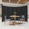 C-Hopetree 6 Panels Room Divider, 6 Ft Tall Indoor Folding Privacy Screen, Portable Partition Separator, Freestanding Separation Temporary Wall for Office, Bedroom, 120" W X 71" H, Black view 2