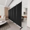 C-Hopetree 6 Panels Room Divider, 6 Ft Tall Indoor Folding Privacy Screen, Portable Partition Separator, Freestanding Separation Temporary Wall for Office, Bedroom, 120" W X 71" H, Black view 3