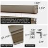 Berissa Blackout Cellular Shades for French Door Window, Top Down Bottom Up 1" Honeycomb Fabric Thermal Insulated Privacy Blinds for Indoor Windows, Front Back Doors, Brown, 74" W x 64" H view 3