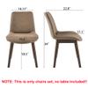 JESONVID Monte Dining Chair Set of 6, Modern Kitchen Dining Room Chairs, Upholstered Dining Accent Armless Side Chairs in Faux Leather Cushion Seat & Sturdy Wooden Legs(Walnut Coffee) view 2