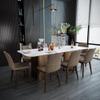 JESONVID Monte Dining Chair Set of 6, Modern Kitchen Dining Room Chairs, Upholstered Dining Accent Armless Side Chairs in Faux Leather Cushion Seat & Sturdy Wooden Legs(Walnut Coffee) view 3
