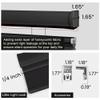 Berissa Blackout Cellular Shades, Top Down Bottom Up for French Door Window, 1" Honeycomb Fabric Thermal Insulated Privacy Blinds for Indoor Windows, Front Back Doors, Black, 62" W x 64" H view 3