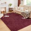 Andency 6x9 Area Rugs Burgundy,Large Shag Fluffy Soft Shaggy Rugs for Living Room Bedroom, Non-Slip Thick Plush Carpet for Kids Girls and Boys, Dorm Nursery Home Decor Aesthetic view 1