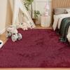 Andency 6x9 Area Rugs Burgundy,Large Shag Fluffy Soft Shaggy Rugs for Living Room Bedroom, Non-Slip Thick Plush Carpet for Kids Girls and Boys, Dorm Nursery Home Decor Aesthetic view 3