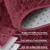 Andency 6x9 Area Rugs Burgundy,Large Shag Fluffy Soft Shaggy Rugs for Living Room Bedroom, Non-Slip Thick Plush Carpet for Kids Girls and Boys, Dorm Nursery Home Decor Aesthetic view 4