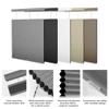 Berissa Blackout Door Blinds,Top Down Bottom Up Cellular Shades for French Door Window,1" Honeycomb Fabric Thermal Insulated Privacy for Indoor Windows,Front Back Doors,Grey. 27" W x 36" H view 2