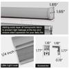 Berissa Blackout Door Blinds,Top Down Bottom Up Cellular Shades for French Door Window,1" Honeycomb Fabric Thermal Insulated Privacy for Indoor Windows,Front Back Doors,Grey. 27" W x 36" H view 3