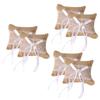 KOMBIUDA 6pcs Wedding Pillows and Ribbons Engagement Bearer Cushions for Ceremony for Weddings Proposals and Special Occasions view 1