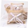 KOMBIUDA 6pcs Wedding Pillows and Ribbons Engagement Bearer Cushions for Ceremony for Weddings Proposals and Special Occasions view 3